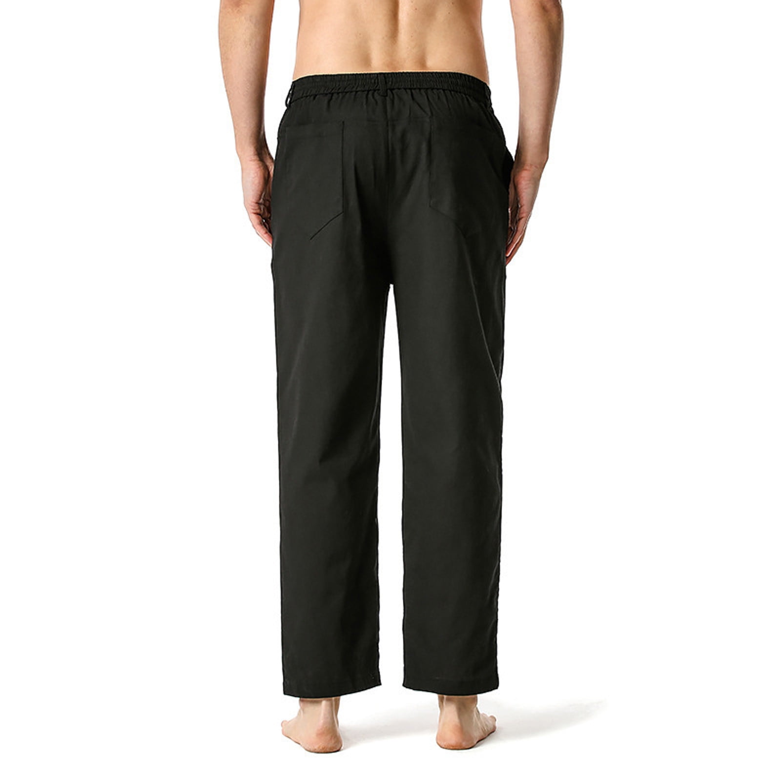 【HI FI FNK】Sea Curved Zip Nylon Pants fartey Mens Casual Pants with Elastic Waist Drawstring Half