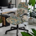 thumbnail image 2 of Whosucclay Boho Mandala Dog Paw Pattern Computer Office Chair Cover, Anti-Dust Office Chair Cover with Elastic Bottom Swivel Office Chair Seat Cover Thick Desk Chair Seat Protector-L, 2 of 7
