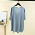 thumbnail image 4 of Mujeres de Verano Tops Suelto Ajuste Casual Color Sólido sin Mangas Cuello en V, Blusa de Moda para el Día Y la Fiesta, 4 of 4