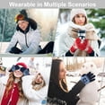 thumbnail image 6 of 3 Pairs Touch Screen Gloves with Snow Flower Pattern, Warm Knit Winter Gloves Christmas Gifts Stocking Stuffers for Women, 6 of 6