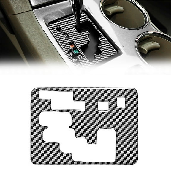 Car Carbon Fiber Gear Shift Panel Trim Cover Interior Accessories for Toyota Highlander 2009-2014