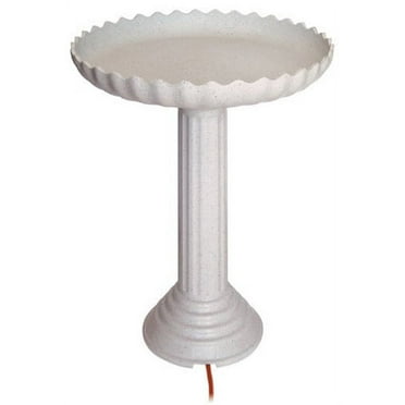 Farm Innovators Scalloped Heated Bird Bath & Pedestal