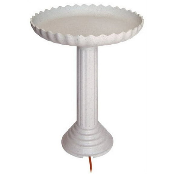 Farm Innovators Scalloped Heated Bird Bath & Pedestal