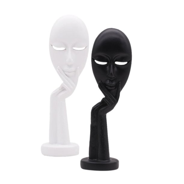 2 piezas estatuas de pensador estatuilla de porche adornos de colección de esculturas de mesa Estilo 3 Sunnimix Figurilla de pensador
