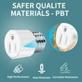 E26/E27 3 Prong Outlet Light Socket Adapter,Polarized Screw in Outlet