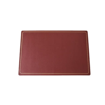 

LIHUA Nordic Faux Leather Placemat Waterproof Oilproof Solid Color Table Plate Mat