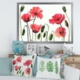 thumbnail image 3 of Designart 'Ancient Red Blooming Poppies' Traditional Framed Art Print, 3 of 4