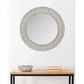 Hanging Circle Mirror Wall Decor Small Gold Round Mirror with Hanging Chain  for Living Room Bathroom Bedroom,Gold F, 25cm