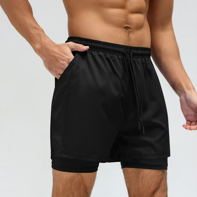 Tunhigl Mens Stretch Golf Shorts with 2 Pockets Dry Fit 5 Inch Inseam Lightweight Dress for Hiking Work Casual