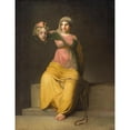 thumbnail image 2 of Nicolai Abraham Abildgaard 12x14 Black Ornate Wood Framed Double Matted Museum Art Print Titled: Theology. Allegorical Figure (1800), 2 of 5