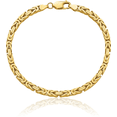 thumbnail image 3 of 14K Solid Yellow Gold 2.5mm Byzantine Link Chain Bracelet, 3 of 5