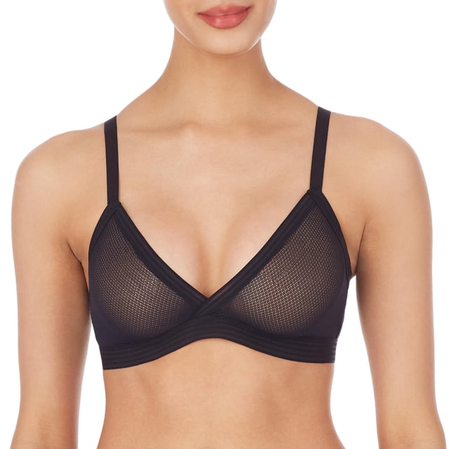 Bralette Bra DKNY Sheer Stripe Black Small