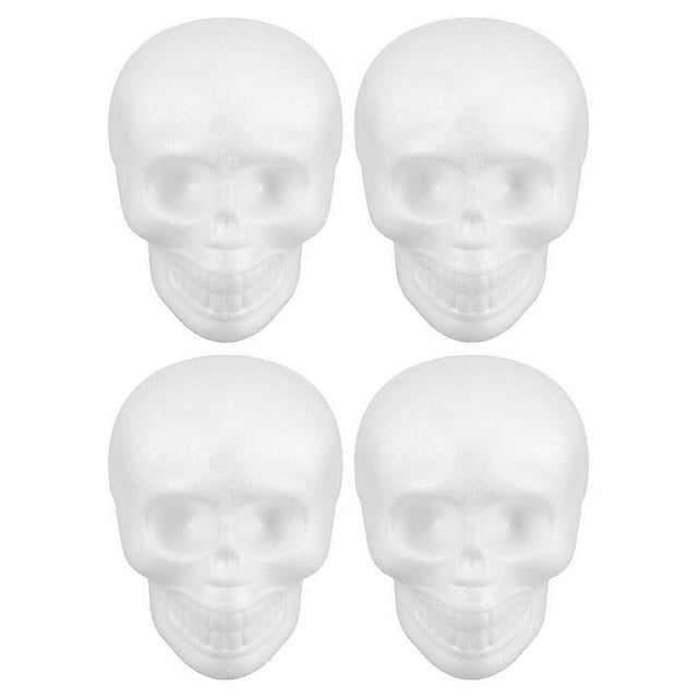 Halloween Skull Heads Hanging Decor Skull Face Statue DIY Enthusiasts Artistic Activities 4Pcs