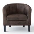 thumbnail image 2 of WyndenHall  Parker 30-in. Wide Tub Chair - 30 inch Wide Distressed Brown Faux Leather, Foam Faux Leather, 2 of 4