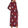 thumbnail image 7 of Hvot&aat Zipper Front Robes for Women Christmas Print Long Sleeve Nightgown Holiday Loungewear, 7 of 7