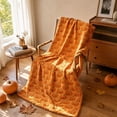 thumbnail image 7 of JuDWoC Rustic Orange Pumpkin Throw Blanket Soft Flannel Fleece Blanket Embossed Pumpkin Pattern Fleece Blanket for Couch Sofa Bed Fall Seasonal Decor 39.3*27.6in, 7 of 7