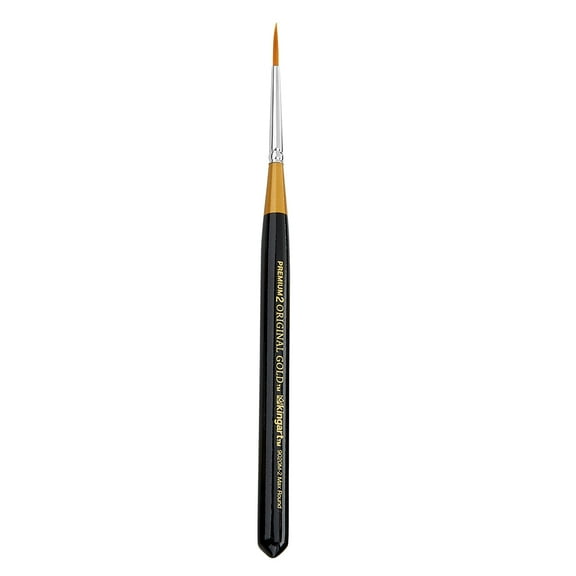 KINGART® Original Gold® 9020M Max Round™ Mini Handle Micro Detail Series, Premium Golden Taklon Multimedia Artist Brushes