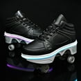 thumbnail image 6 of Roller Skate Shoes for Men, Double-Row Deform Wheel Automatic Walking Shoes, Retractable Roller Skate, Shoes with Wheels, Skating Shoes for Outdoor Fun & Fitness, 6 of 7