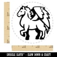 thumbnail image 2 of Mythical Winged Horse Pegasus Self-Inking Rubber Stamp Ink Stamper - Fuchsia Ink - Small 3/4 Inch, 2 of 7
