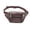 Coffee, variant on Men Women PU Waist Belt Bag Slim Purse Hip Pouch Hiking Camping Outdoors Travel Stylish Fanny Pack