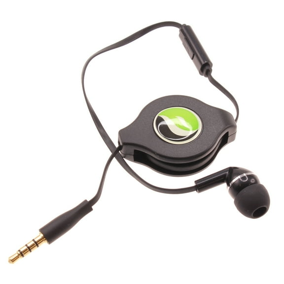 Headphone Retractable Mono Earphone for Galaxy XCover/Xcover6 Pro - 3.5mm w Mic Headset Handsfree Earbud Earpiece for Samsung Galaxy XCover/Xcover6 Pro
