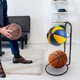 thumbnail image 6 of GARENDE Basketball Ball Storage Rack, Ball Rack, Soccer Stand, Space Saving Ball Holder, 2 layer, 6 of 8