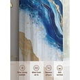 thumbnail image 6 of Blue Coastal Sheer Curtains 108 Inch Length 2 Panels Set for Living Room/Bedroom, Modern Summer Beach Nautical Sea Semi Curtain Sheers Drapes Rod Pocket Curtains Window Treatment Set 52''x108''x2, 6 of 7