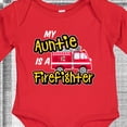 thumbnail image 4 of Inktastic My Auntie is a Firefighter with Fire Truck Boys or Girls Long Sleeve Baby Bodysuit, 4 of 5