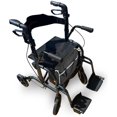 thumbnail image 1 of Bangeran DayWalker Drive Rollator Walker with Seat, Outdoor Rolling Walker, 8” Non-Pneumatic Tire Wheels, Compact Folding Design for Seniors, 2 in 1 Rollator, Dark Gray, 1 of 6
