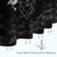 thumbnail image 6 of Black Gothic Cat Rose Moon Pattern Shower Curtain 72"x72" ,Bathroom Decorative Shower Curtains Set with 12 Hooks,Modern Waterproof Washable Shower Curtain, 6 of 6