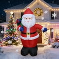 thumbnail image 2 of 4FT Christmas Inflatable Santa Claus Outdoor Decorations, Blow up Santa Claus with Gift Bag, Santa Claus Carrying Present Sack, Outside Decor for Yard Garden Lawn Home Party, Built-in LED Lights, 2 of 9