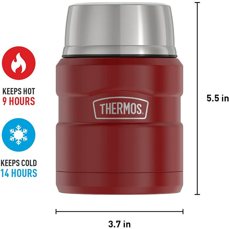 THERMOS Stainless King Vacuum-Insulated Travel Mug, 16 Ounce,  Rustic Red : Home & Kitchen