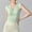 Blue, variant on Hvot&aat Women's Sexy V Neck Slim Fit T Shirt Soft Sleeveless Twist Front Blouse Summer Solid Color Wrap Tops