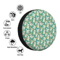 thumbnail image 2 of Kdxio SHIBA WITH FLORAL for Tire Cover Wheel Protectors Tyre Covers Weatherproof Wheel Covers Universal Fit for Trailer Rv SUV Truck Camper Travel Trailers 16 inch, 2 of 5