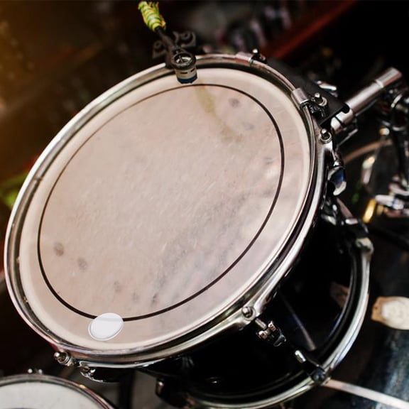 WEUVEB 12Pcs Adhesive Transparent Drum Mute Cushions for Snare Cymbals and Drum Accessories