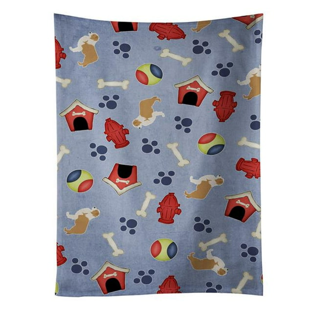 Carolines Treasures BB3922KTWL Red Border Collie Dog House Collection Kitchen Towel