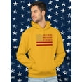thumbnail image 2 of Land Of The Free Banner Hoodie Men -Image by Shutterstock, Male 3X-Large, 2 of 4
