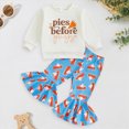 thumbnail image 2 of HCNTES Little Girls Summer Clothes Adorable Applique 2-Piece Outfit for Playdates Toddler Baby Girl Summer Outfits, 2 of 8