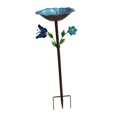 thumbnail image 3 of Baño de pájaros de metal para comedero exterior, resistente, con base de estaca de 3 puntas, decoración para jardín, césped, patio, balcón., 3 of 8