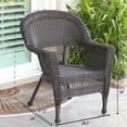 thumbnail image 3 of Jeco 3 Piece Resin Wicker Patio Conversation Set in Espresso-Color:Espresso, 3 of 4