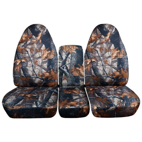 Fits 1994-2002 Dodge Ram Camo Seat Cvrs 40/20/40 w Console No Int Seat Belt:Gray Real Tree