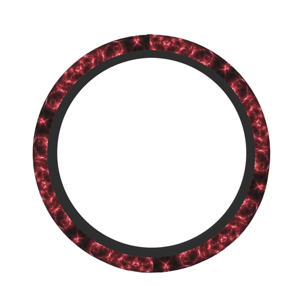 Fotbe Red Line Funda para Volante Universal de 15 pulgadas, Accesorios para Auto para Hombre y Mujer, Protector de Volante Cómodo para SUV y Sedán