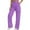 Purple, variant on HNMKIU Girls Cargo Pants with Side Pockets Elastic Waistband Drawstring Casual Trousers for Big Kids and Tweens Solid Color Joggers Brick Red,4-5 Years