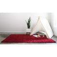 thumbnail image 4 of Unique Loom 3127962 4 x 6 ft. Solid Shag Rectangular Rug, Cherry Red, 4 of 6