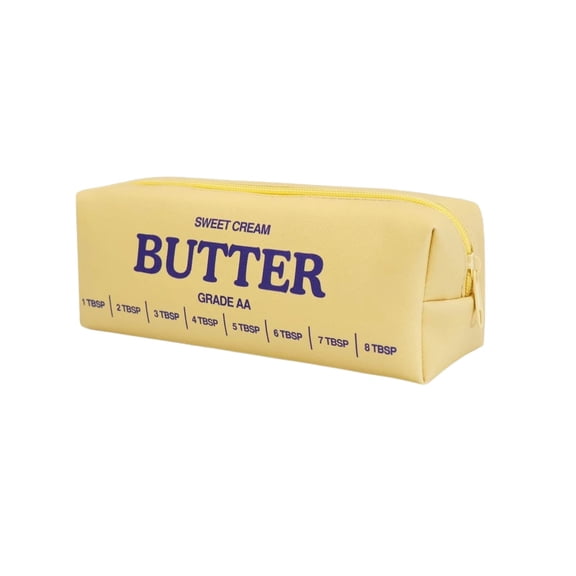 Butter-Shaped Pencil Pouch, Large Capacity Pouch For Pens, Soft Stationery Organizer for Teens
