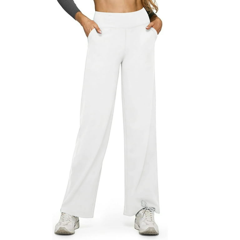 white dress pants flare Flare Pants in White with Basque Waistline