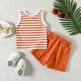thumbnail image 6 of Sngxgn Toddler Baby Boy Clothes Long Sleeve Crewneck T-Shirt Top + Solid Pants Set Fall Outfits(Orange,90), 6 of 6