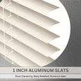 thumbnail image 4 of Lotus & Windoware Cordless 1" Aluminum Light Filtering Horizontal Mini Blind, 39" W x 60" L, Alabaster, Smooth, 4 of 6