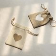 thumbnail image 2 of Efavormart 20 Pack | Natural/Ivory 4"X5" Heart Design Party Favor Gift Bags With Drawstring, Rustic Wedding Favor Bags, 2 of 11