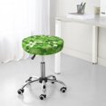 thumbnail image 5 of Sparkling Green Round Bar Stool Seat Covers, Elastic Round Chair Cover Stool Seat Slipcover Bar Stool Cushions Round Pad for 12-14 inch, 5 of 5